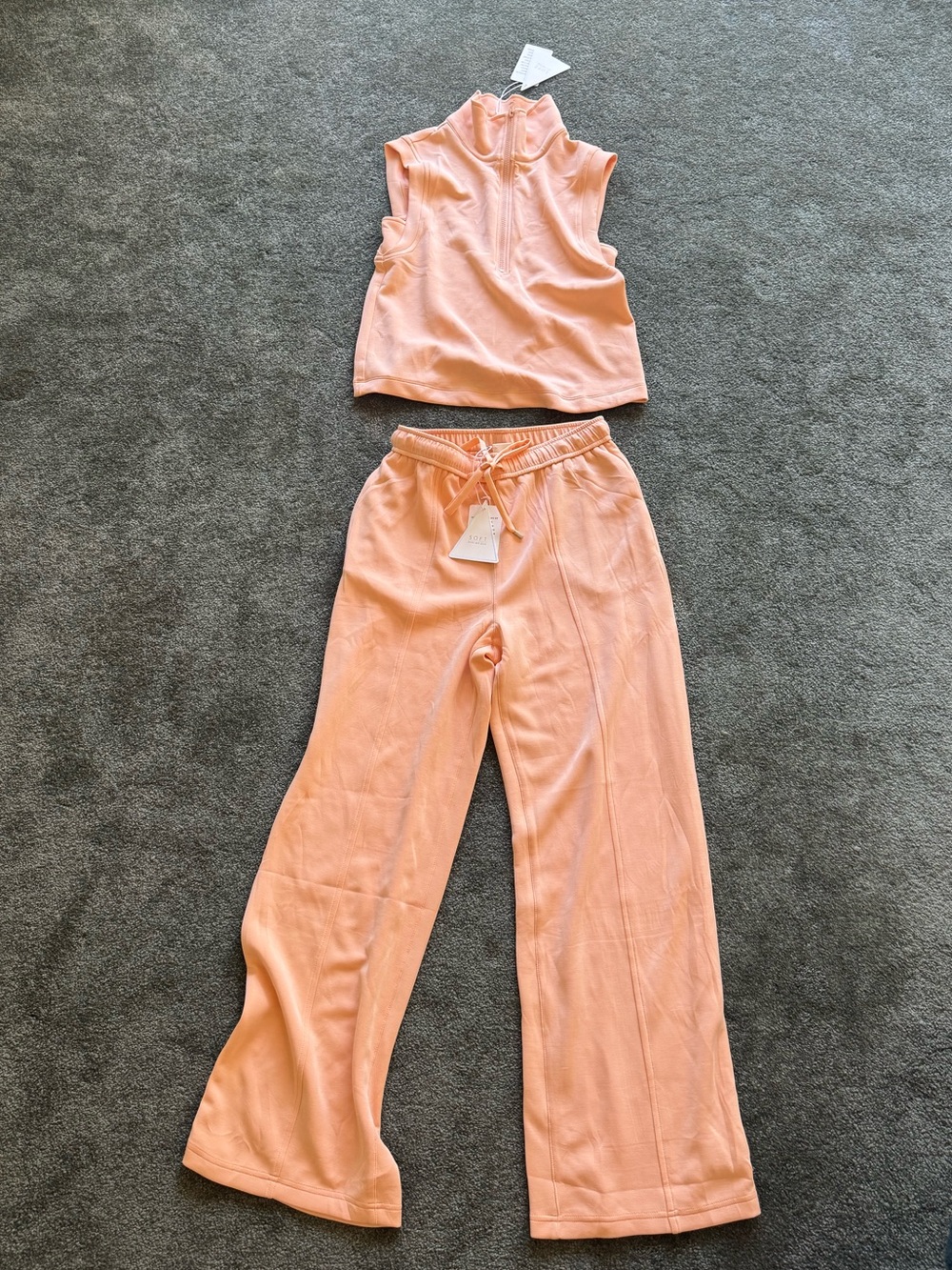 Cloudform Tank & Pants Set In Peach Puff